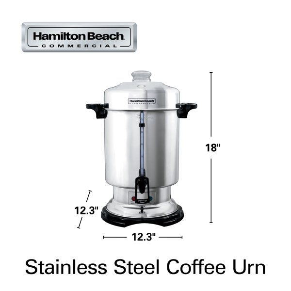 Hamilton Beach® Commercial 60 Cup Stainless Steel Coffee Urn & Reviews